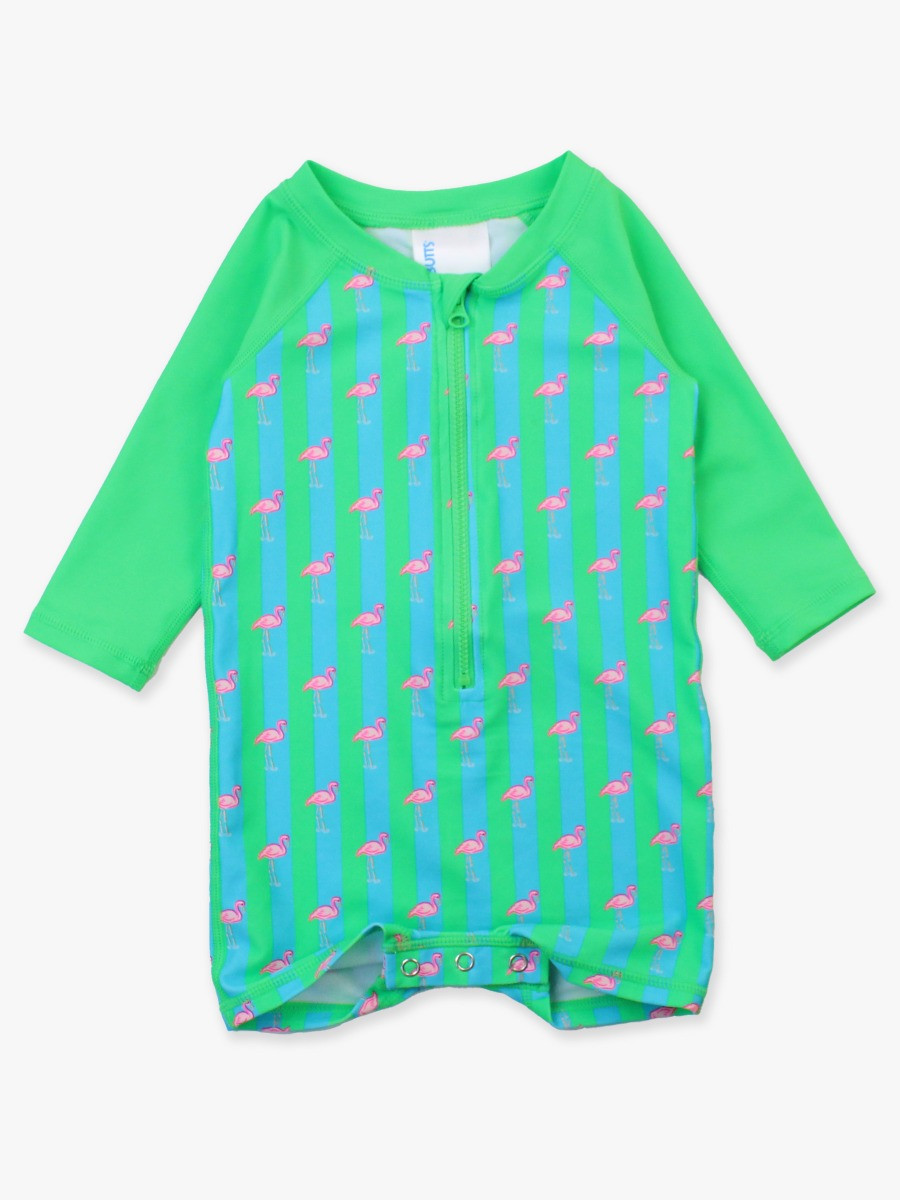 Boys Long Sleeve One Piece Rash Guard | RuffleButts / RuggedButts