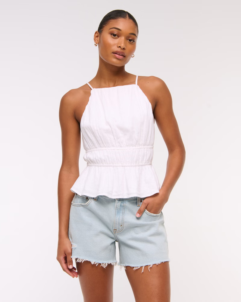 Curve Love Mid Rise A-Line Short | Abercrombie & Fitch (US)