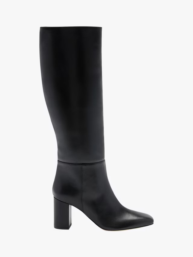 Russell & Bromley Middlewood Leather Knee High Heeled Boots | John Lewis (UK)
