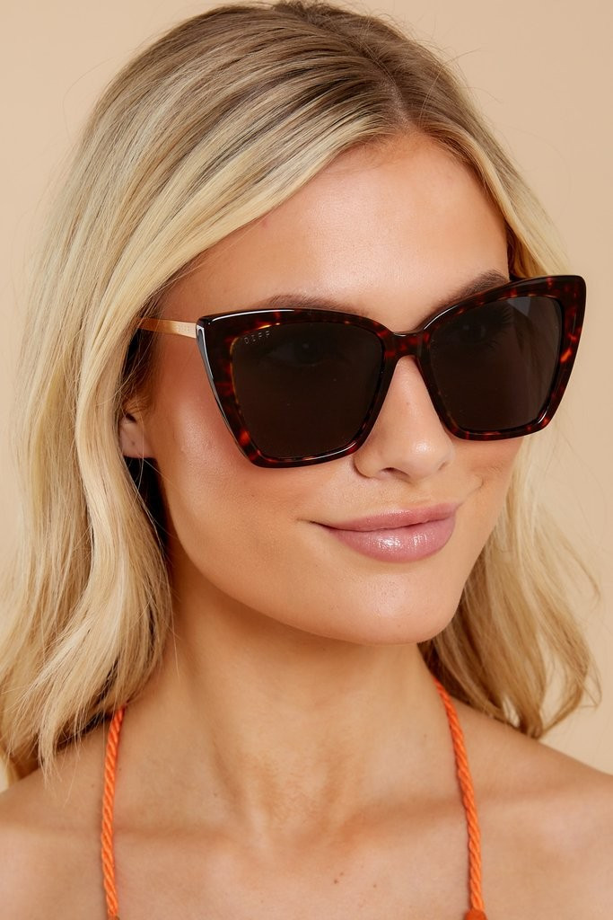 Becky II Wildcat Leopard Grey Sunglasses | Red Dress 