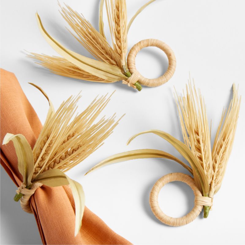 Faux Wheat Napkin Ring + Reviews | Crate and Barrel | Crate & Barrel