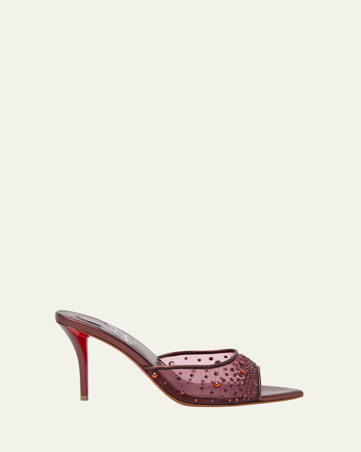 80mm Miss Z Embellished Mesh and Metallic Leather Mule Pumps | Bergdorf Goodman