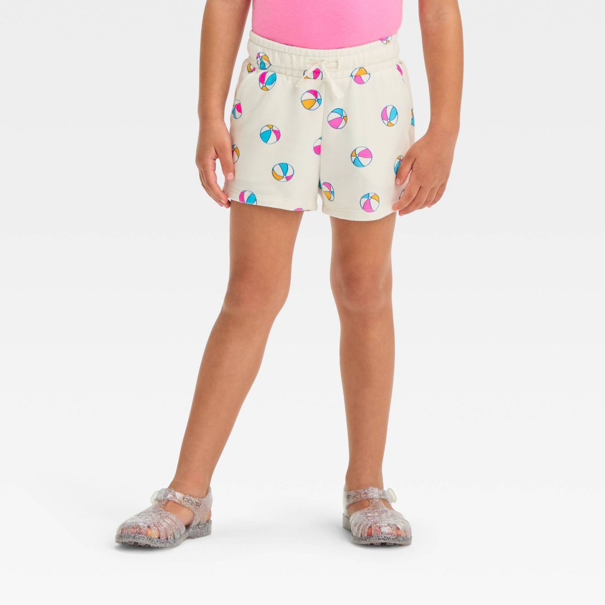 Toddler Knit Volleyball Shorts - Cat & Jack™ Cream | Target