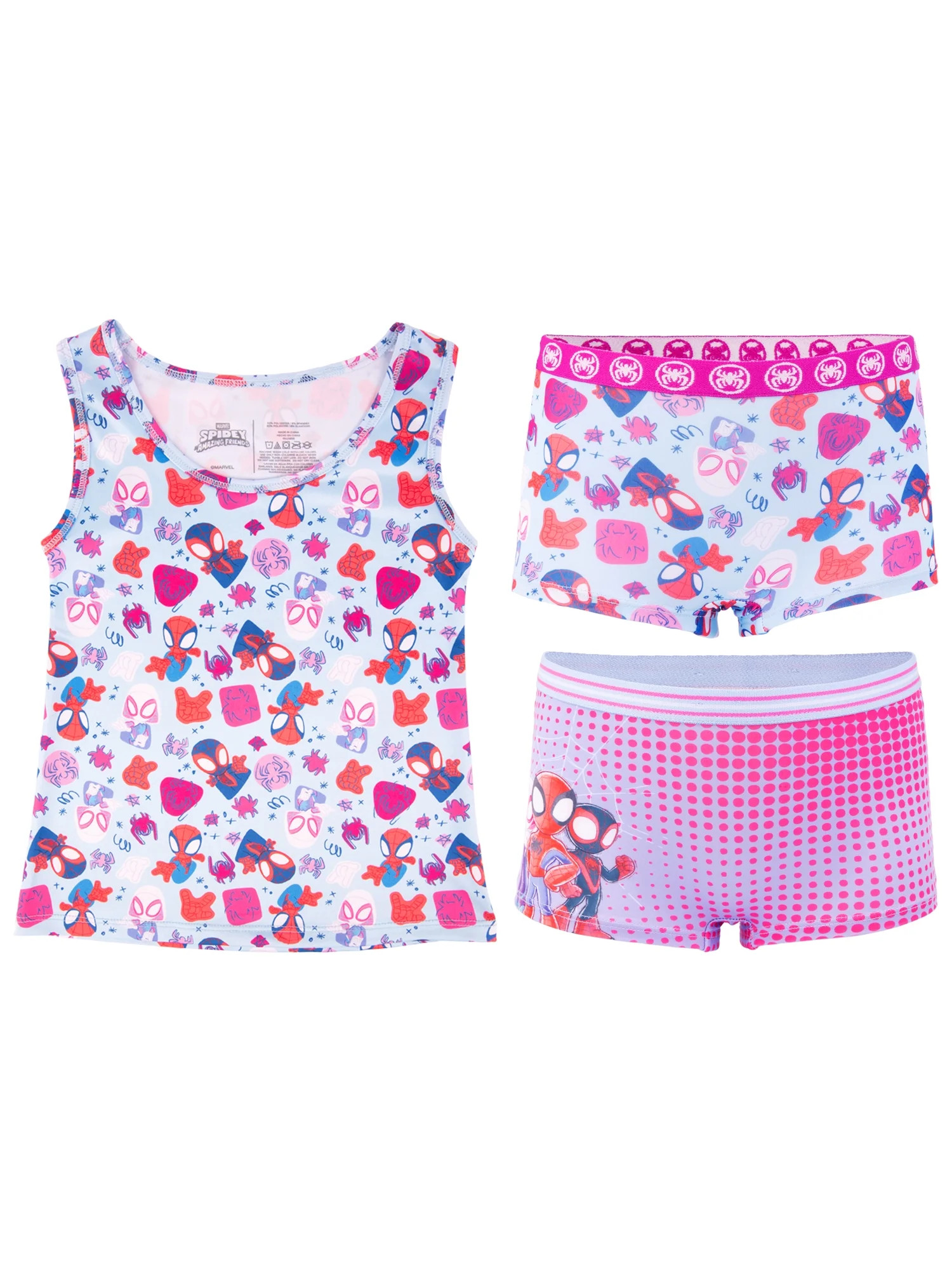 Character Toddler Girl Tank Top and Boyshorts Set, 3-Piece, Sizes 2T-4T | Walmart (US)
