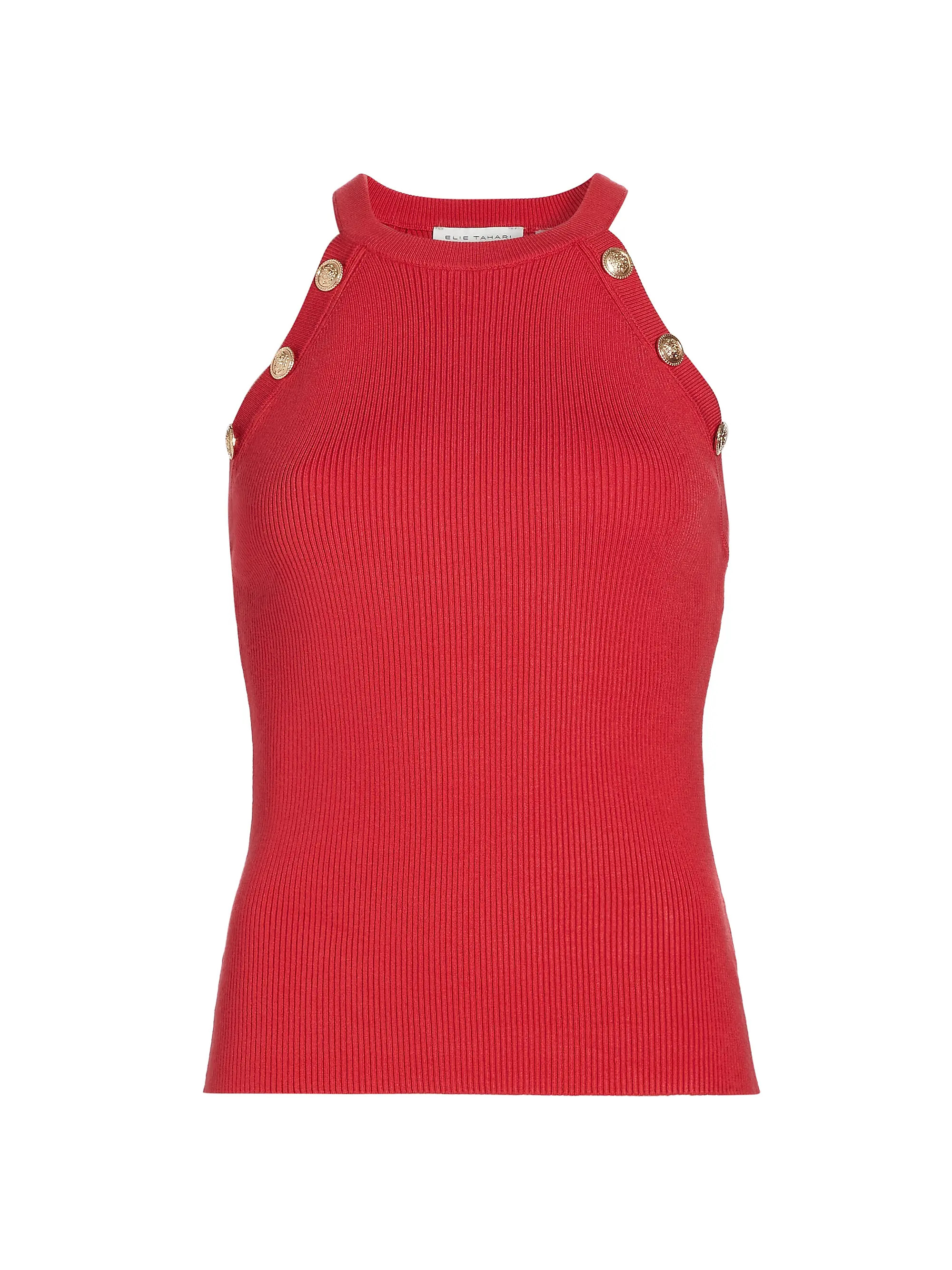Eliana Button Halter Tank | Saks Fifth Avenue