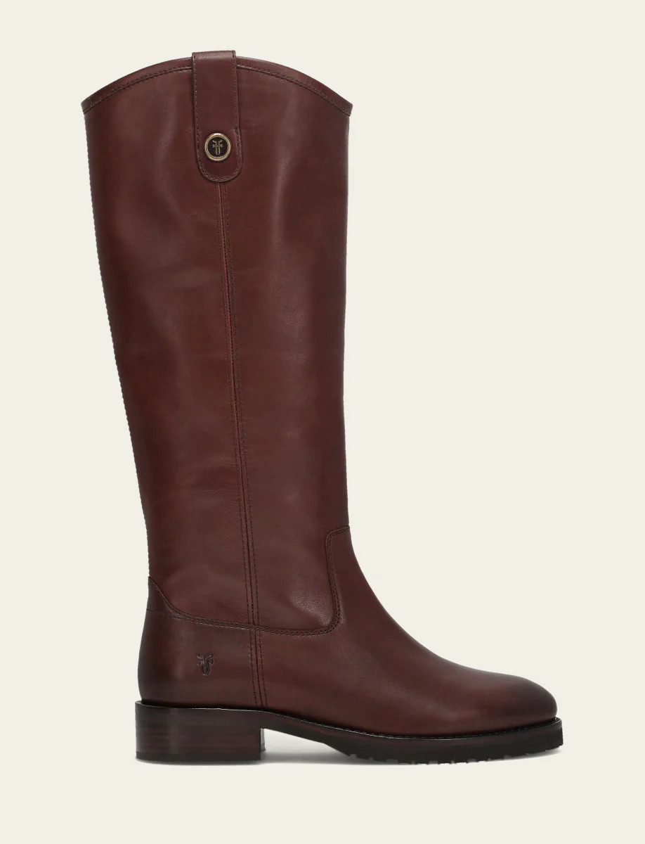 Women's Brown Melissa Lug Button Tall Boot | The Frye Company | FRYE