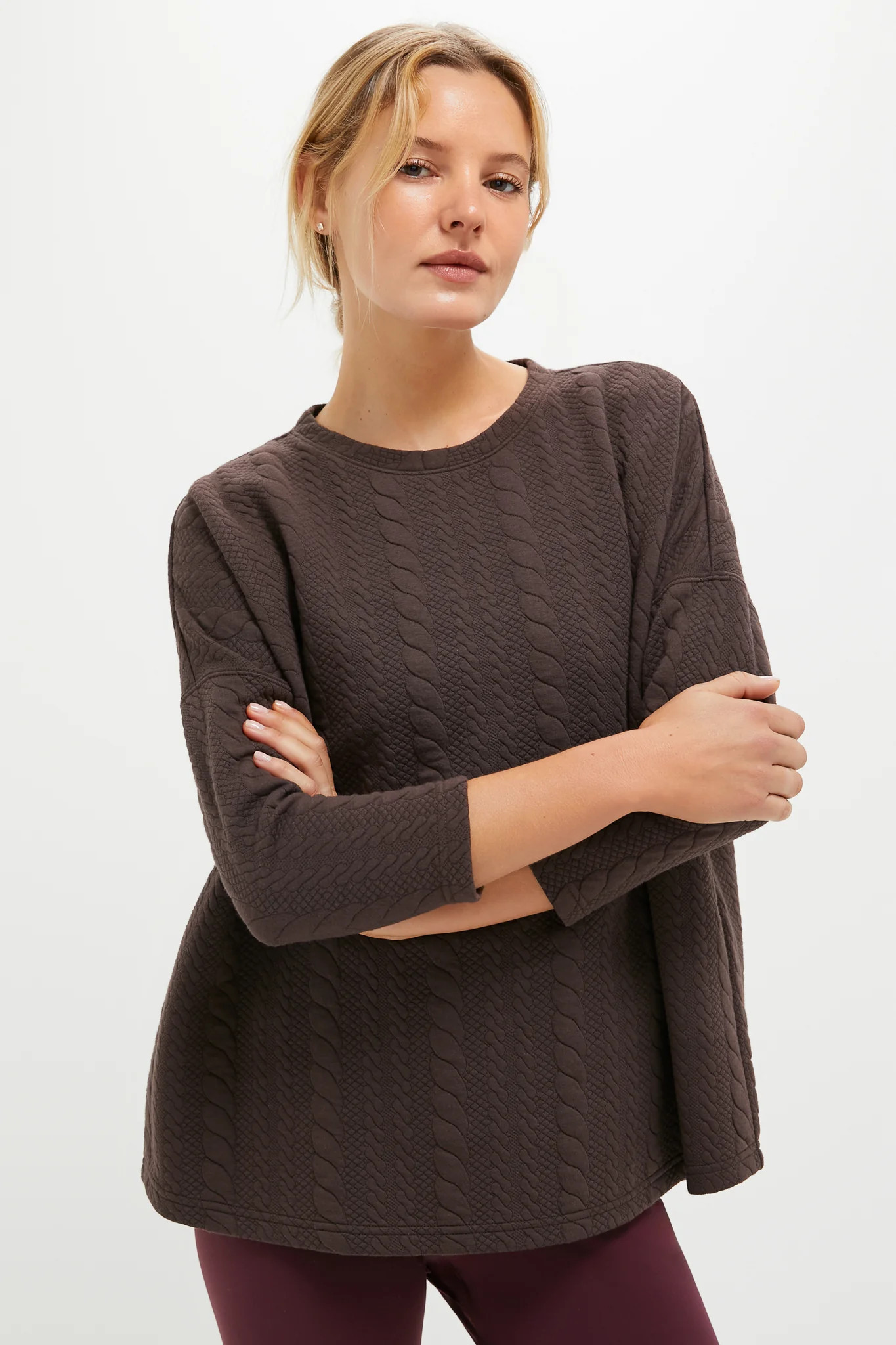 Chocolate Brown Ally Swing Sweatshirt | Tuckernuck (US)