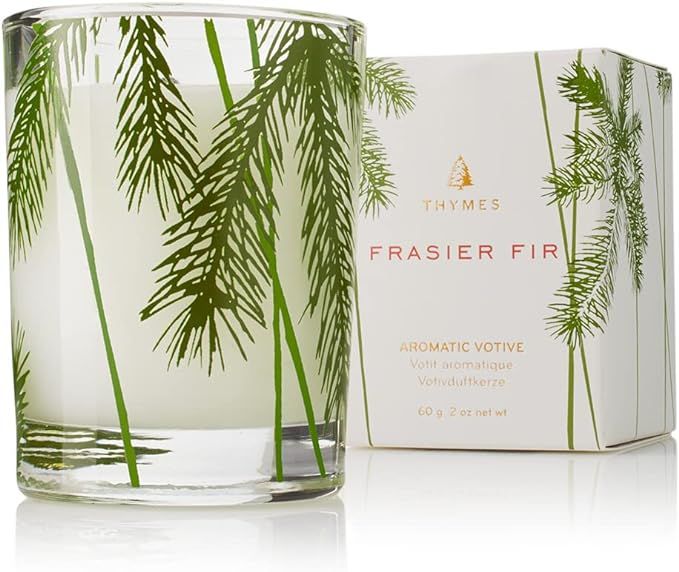 Thymes Frasier Fir Pine Needle Votive Candle - Scented Candle with Notes of Siberian Fir, Cedarwo... | Amazon (US)