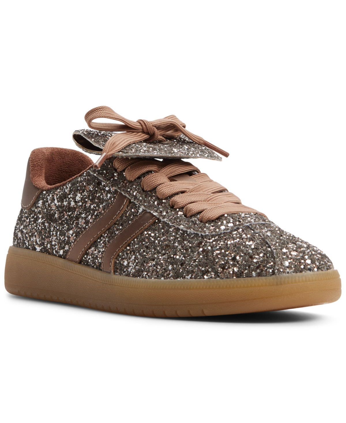 Aldo Women's Itsneaker Cupsole Round Toe Sneakers - Bronze Glitter Metallic | Macy's