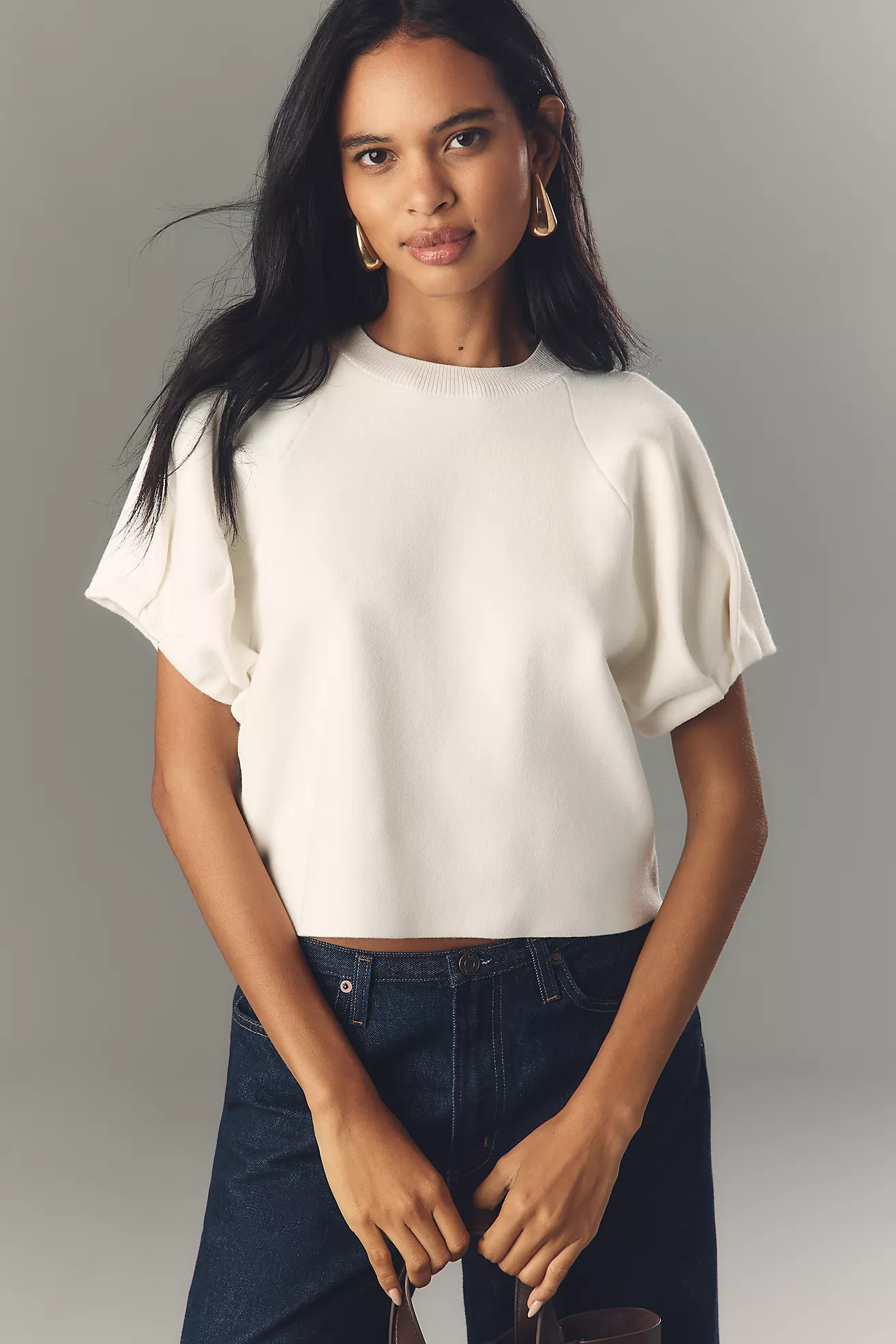 By Anthropologie Crew-Neck Sweater Tee | Anthropologie (US)