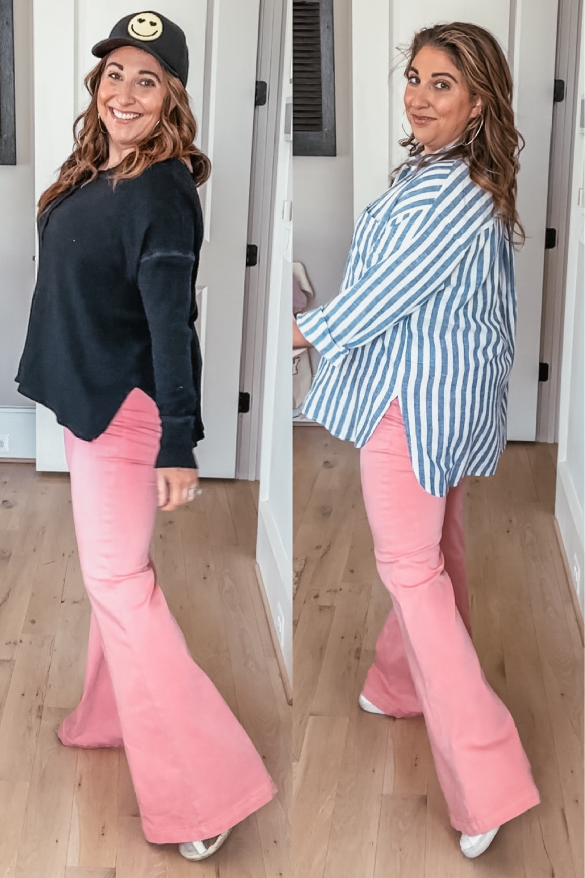 Pink jeans styled! 
Jeans size 32 / henley L / button down XL / sneakers half size down 

#LTKstyletip #LTKmidsize #LTKSeasonal