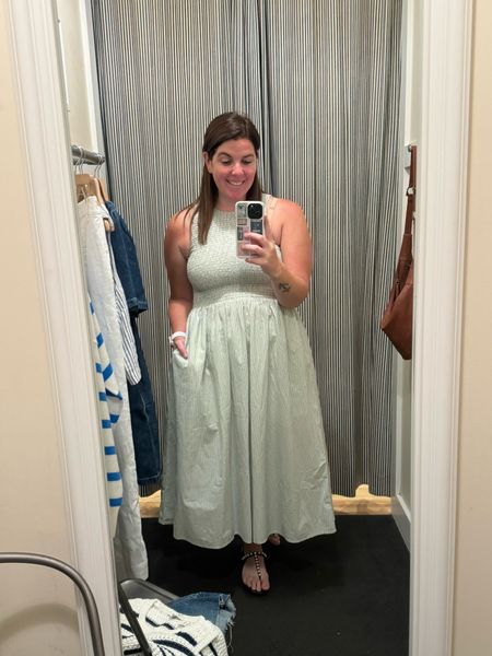 I want to live in this Madewell dress! The top is stretchy, the fabric is lightweight and the dress is perfect to dress up or down! The dress runs TTS, comes in a few different color options and is 20% off when you shop through the LTK app! 

#LTKMidsize #LTKxMadewell #LTKSaleAlert