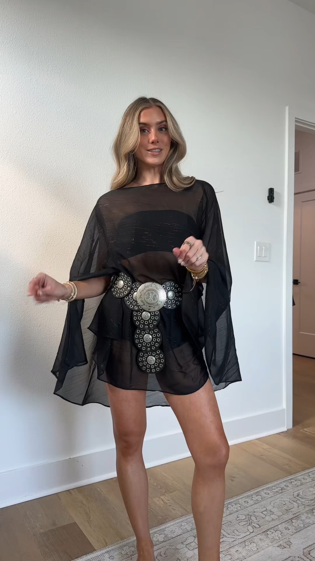 @12th Tribe  my code is SLOANEV10. The 3-in-1 set your wardrobe didn’t know it was missing. This sheer metallic shawl set comes with a matching bandeau and shorts (yes, all included… you’re welcome). Wear it layered, wear it solo, wear it your way. One set, multiple outfits, zero overthinking. Consider this your official warning: we just raised the standard for matching sets. There’s no going back — so you might as well give in.

#LTKFestival #LTKSaleAlert #LTKootd