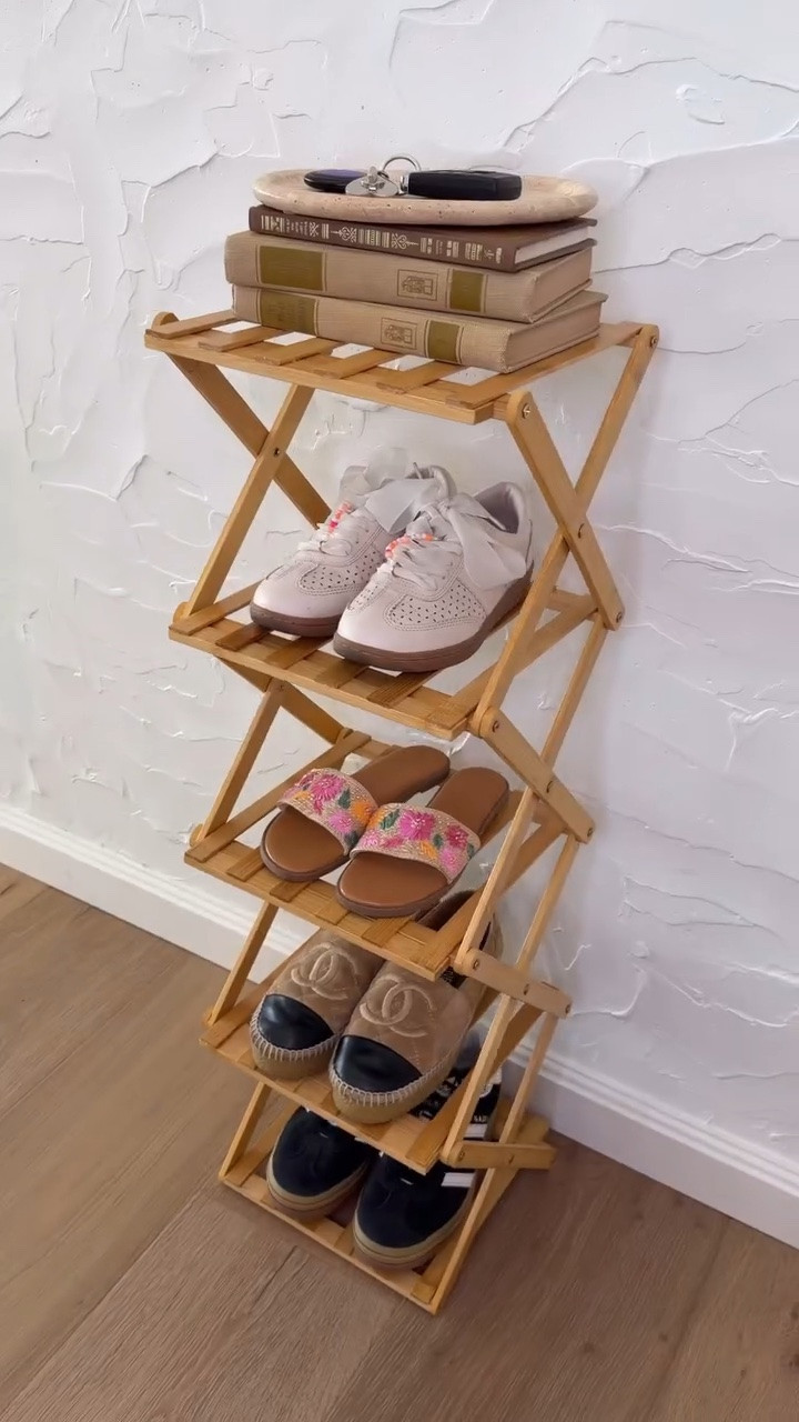 Amazon Foldable Shoe Rack! Small space? This Amazon foldable shoe rack is such a smart find👟✨. Perfect for entryways, closets, corners, or bedroom-and I love that you sold it away when you don’t need it. 

#smallspaceideas #organizedhome #spacesavingideas

#LTKHome