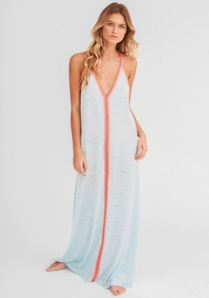 Inca Maxi Sun Dress Aqua | beach cafe