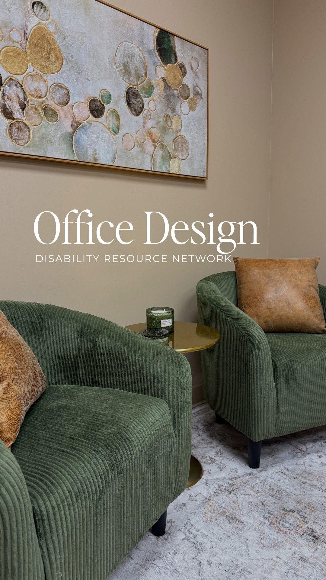 Designed an office space for a client. I went with neutral tones, a pop of green for color and a little gold for a feminine touch! 

#LTKHome