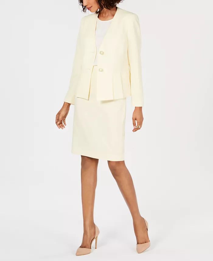 Le Suit Pleated-Waist Skirt Suit & Reviews - Wear to Work - Women - Macy's | Macys (US)