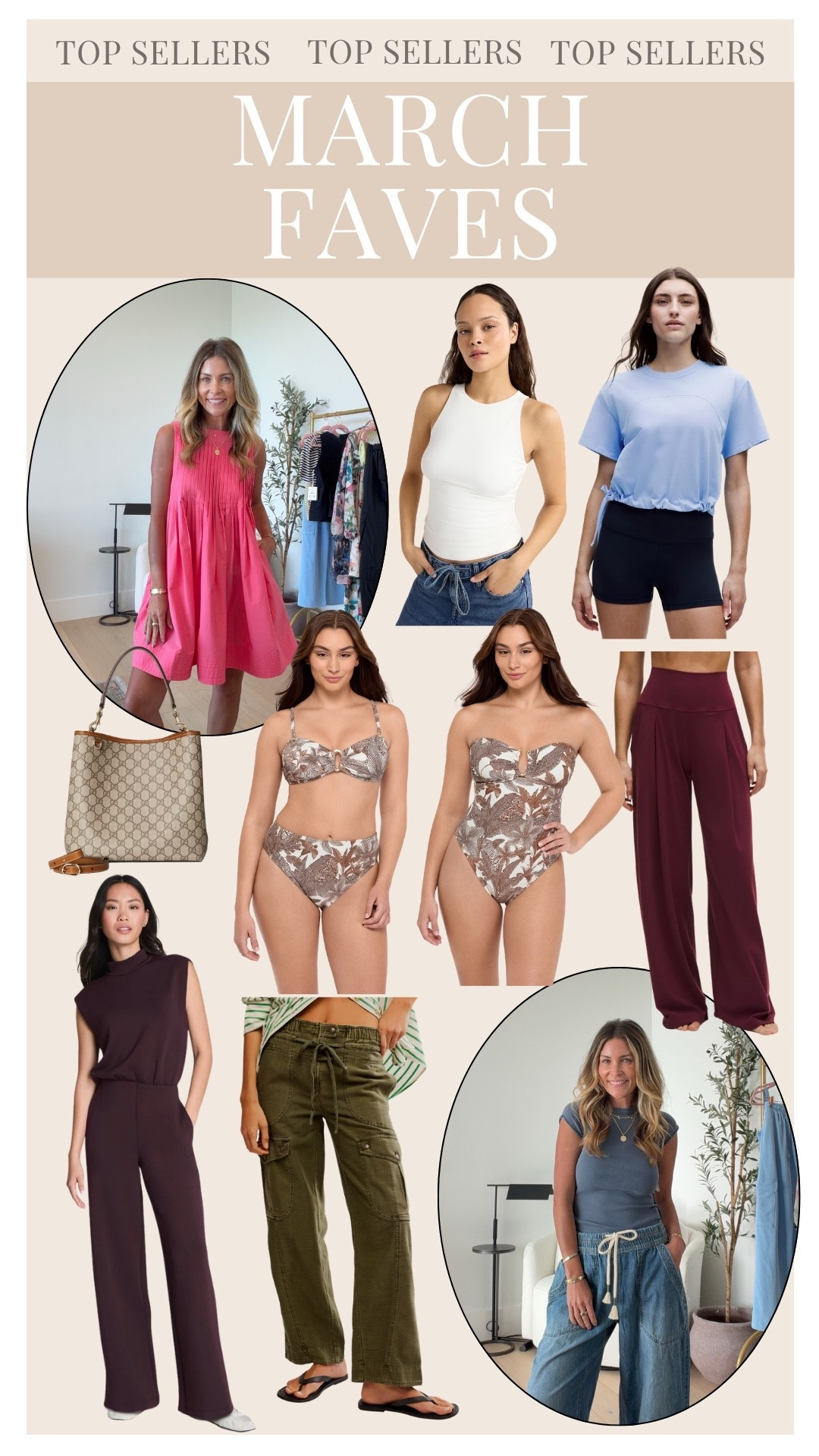 March best sellers!

Walmart swim, spring style, Gucci purse, Spanx jumpsuit, Athleisure 

#LTKSwim #LTKSeasonal #LTKootd
