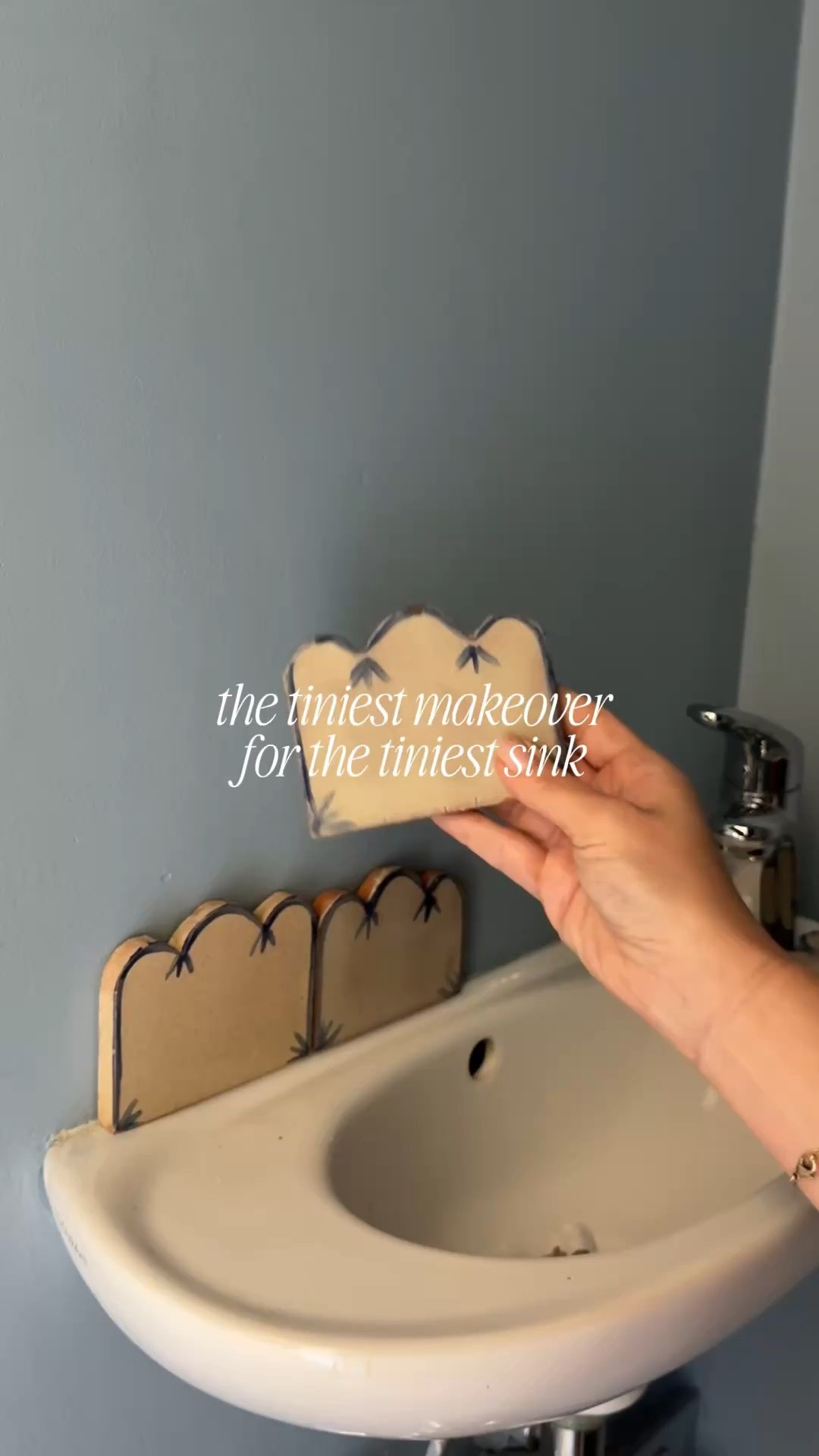 miniature sinks need love too! adding a little backsplash and a sink skirt changed the entire vibe

#LTKHome