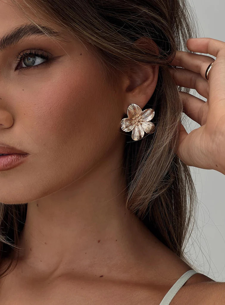 Posie Earrings Gold | Princess Polly US