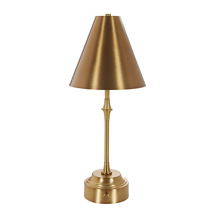 Devon Rechargeable LED Lamp Antique Brass Finish & Steel Construction with 12 Hour Battery Life | Ballard Designs, Inc.