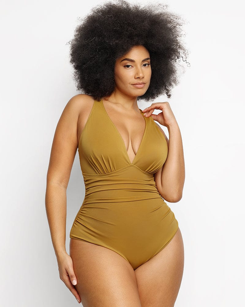 Smart Sculpt Plunge Cutout Swimsuit | Shapellx