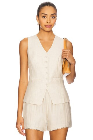 HEARTLOOM Campari Vest in Oat from Revolve.com | Revolve Clothing (Global)