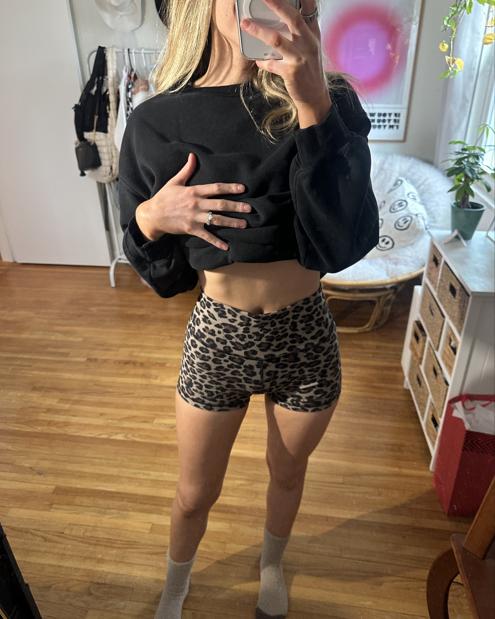 Leopard bike shorts on sale and giving the snatched, stays put fit. High waisted with a smooth compressive feel so they’re perfect for Pilates, walking, lifting, errands, or a cozy athleisure day. I’m linking the exact leopard shorts plus my fave Amazon oversized sweatshirt! Tap to shop while sizes are still in stock. 🐆🤎🖤

#LTKSaleAlert #LTKActive #LTKfitnessgoals