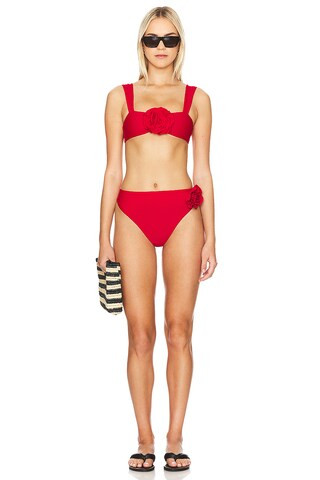 LPA Marjorie High Waist Bottom in Red from Revolve.com | Revolve Clothing (Global)