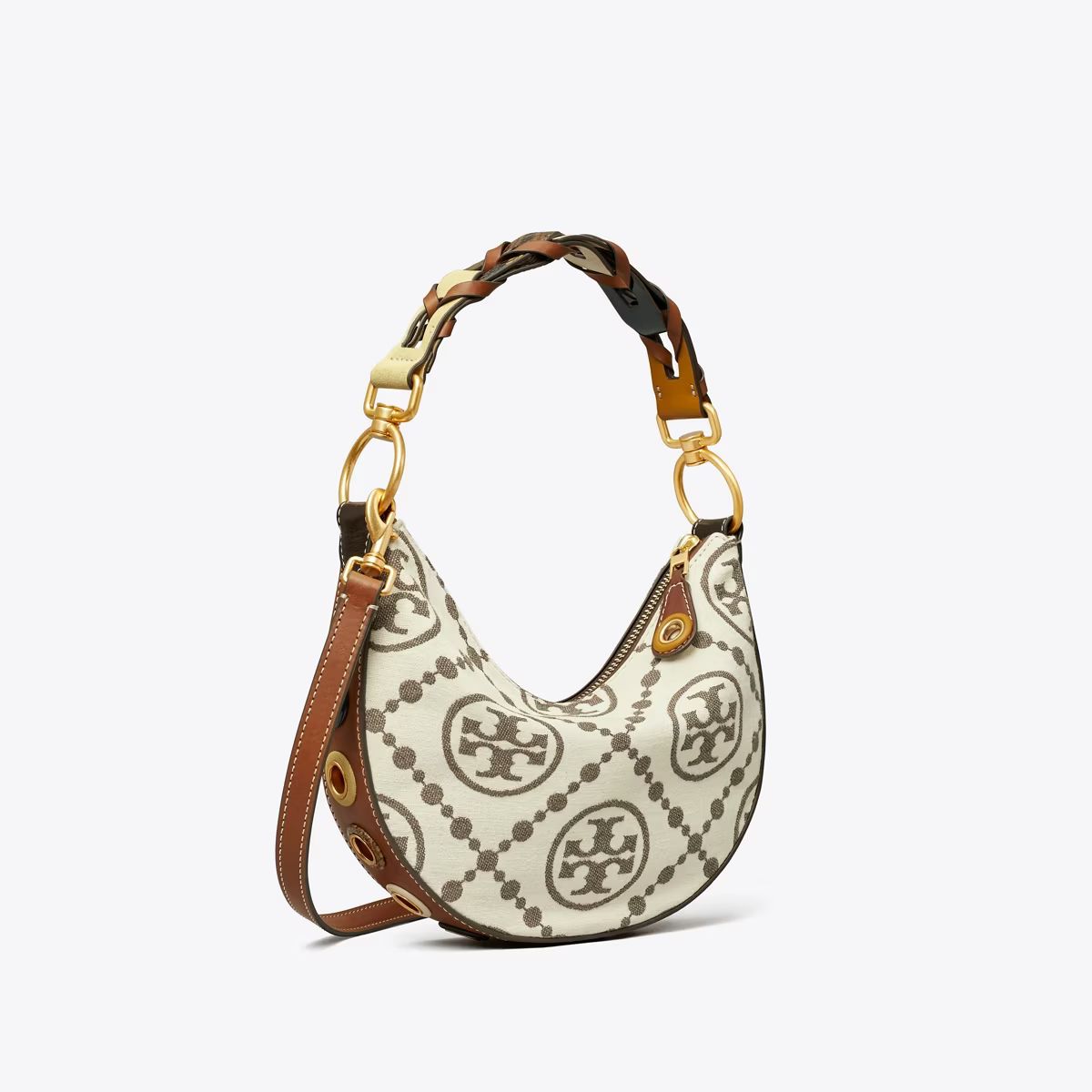 T Monogram Grommet Mini Crescent Bag | Tory Burch (US)