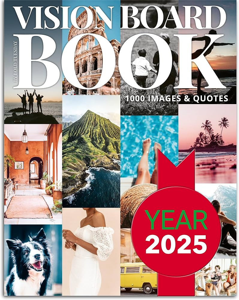 Vision Board Book Magazine for Women - 1000+ Diverse Pictures, Quotes, Self-Discovery Exercises | Complete Collage Clip Art Supplies Kit for Adults | Ideal for Vision Mood Board Party & Manifestation | Amazon (US)