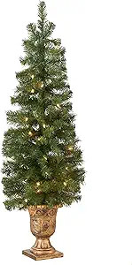 National Tree Company Pre-lit Artificial Tree For Entrances and Christmas| Includes Pre-strung Wh... | Amazon (US)
