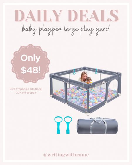 Baby playpen large play yard

Toddler activity center, breathable play yard, kids playpen, Amazon daily deals, Amazon finds, Amazon home

#LTKsalealert #LTKhome #LTKbaby