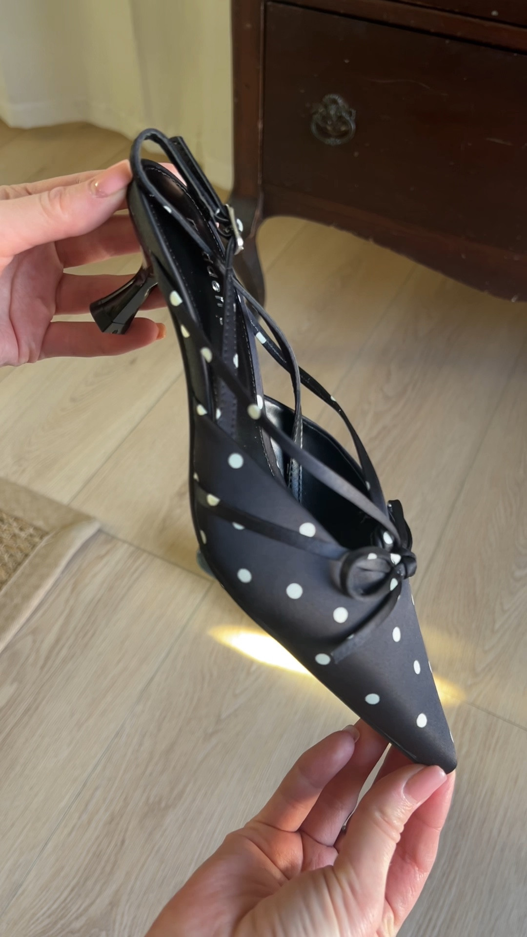 Polkadot kitten heels from Amazon