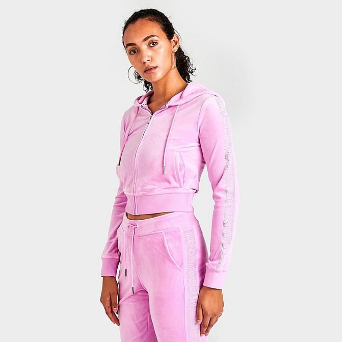 Women's Juicy Couture Zip-Up Hoodie With Arm Bling | Finish Line (US)