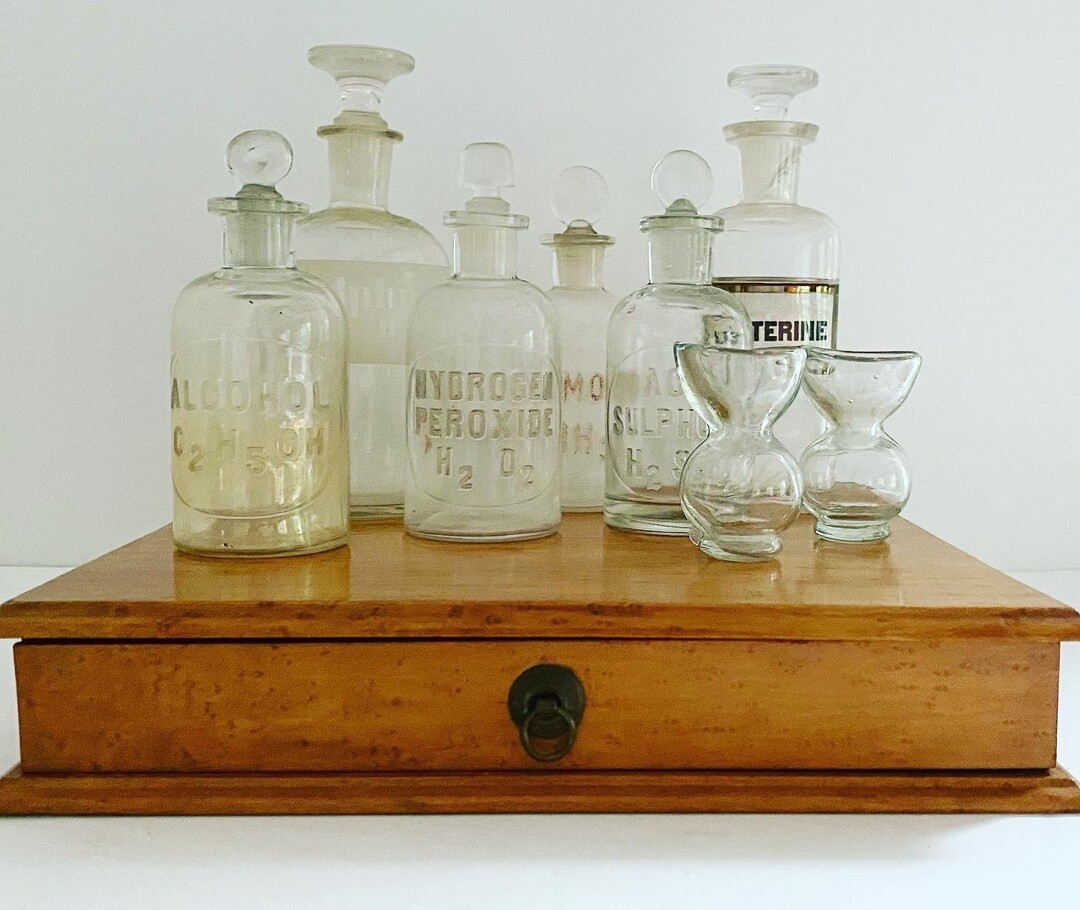 Vintage apothecary  Bottle with  original Stopper | Etsy (US)