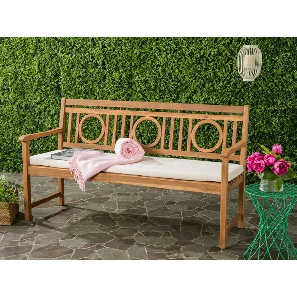 Safavieh Montclair Indoor/Outdoor Modern Acacia Bench with Cushion | Walmart (US)