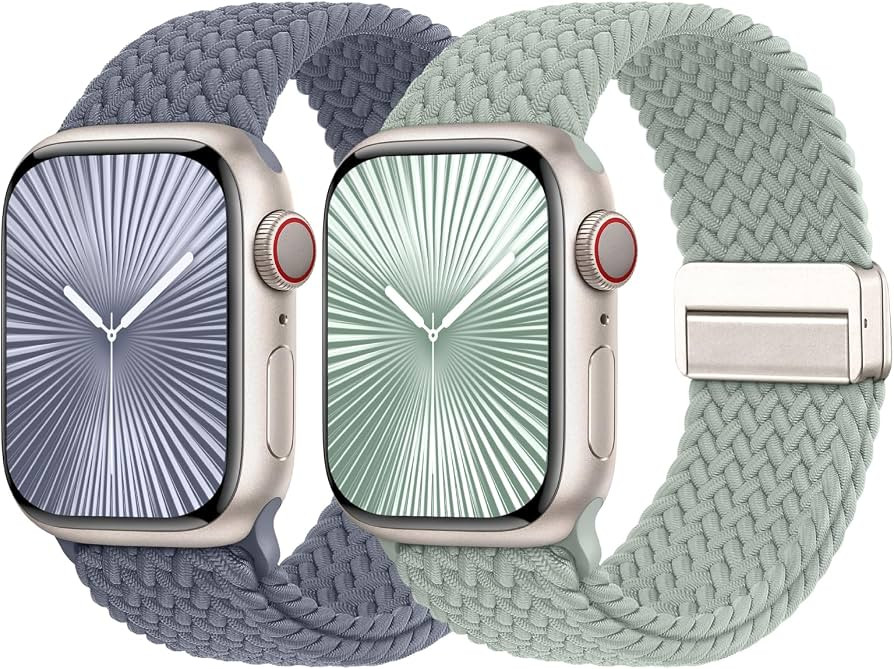 Braided Stretchy Bands with Magnetic Clasp Compatible for Apple Watch Band 38mm 40mm 41mm 42mm 44... | Amazon (US)