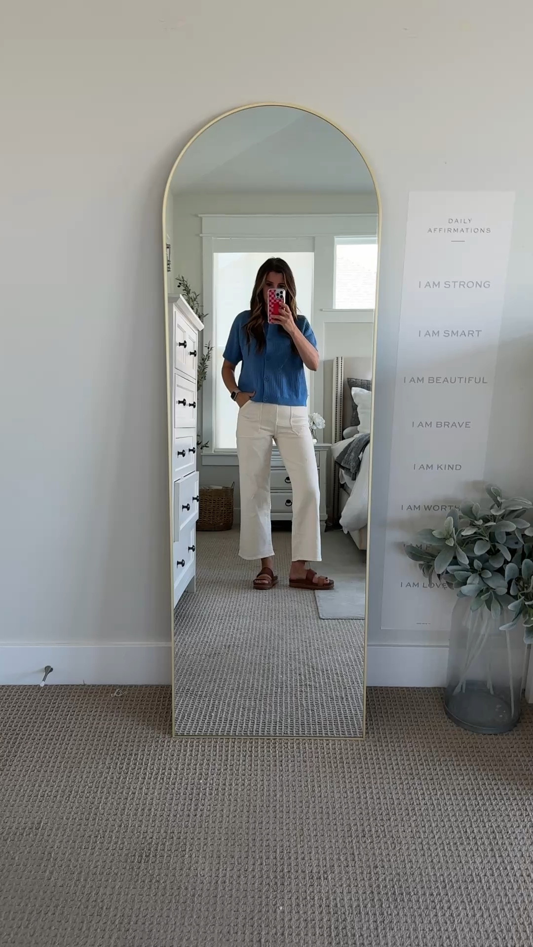 Cute white cropped wide-leg jeans. Love the pockets.  This blue shirt is so pretty and the texture is amazing.

#MomStyle
#MomLifeStyle
#MomOOTD
#CasualMomStyle
#EverydayMomStyle #OOTD
#LTKStyle
#LTKOutfitInspo
#LTKMomStyle
#LTKEveryday
#RealMomStyle
#SimpleStyle

#LTKStyleTip #LTKMidsize #LTKFamily