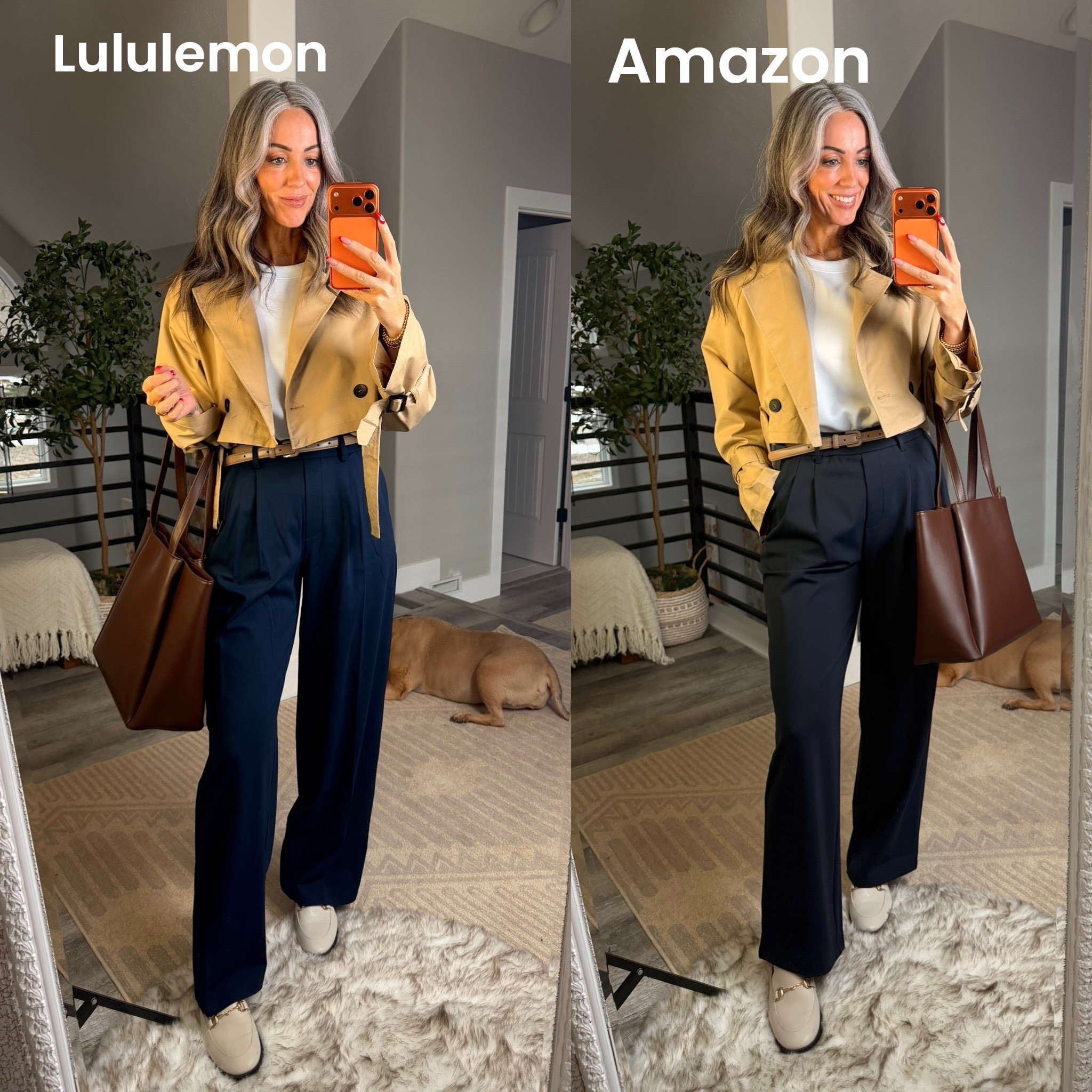These moisture wicking stretchy trousers are so cool and comfortable! Perfect to dress up or down! They look and feel exactly the same! I’m wearing size small in Amazon and size 4 31.5 inseam in Lulu. Lulu has a slight edge because you can choose 3 different inseam lengths!

#LTKgrwm #LTKootd #LTKOver40
