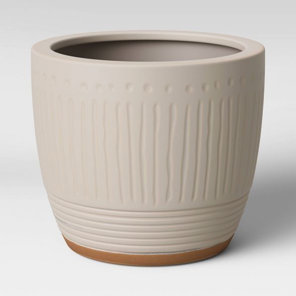 8&#34; Textured Ceramic Planter White - Opalhouse&#8482; | Target