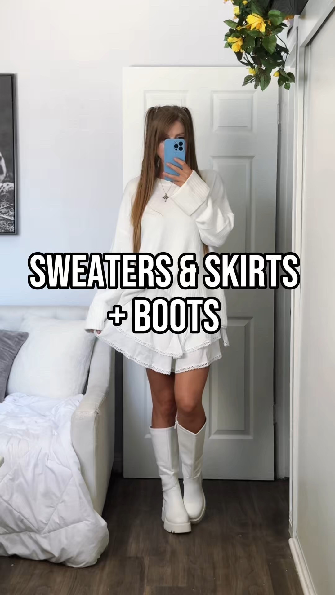 sweaters & skirts + boots = another cute combo 🫶🏽 cute for spring or a country concert 🤠

#LTKTravel #LTKFestival #LTKFindsUnder50