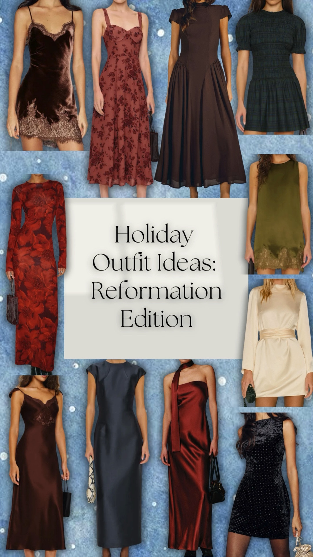 The holidays are right around the corner and holiday outfits are a must. I have gathered a few of my favorite reformation dresses for the occasion  

#LTKGiftGuide #LTKHoliday #LTKgrwm