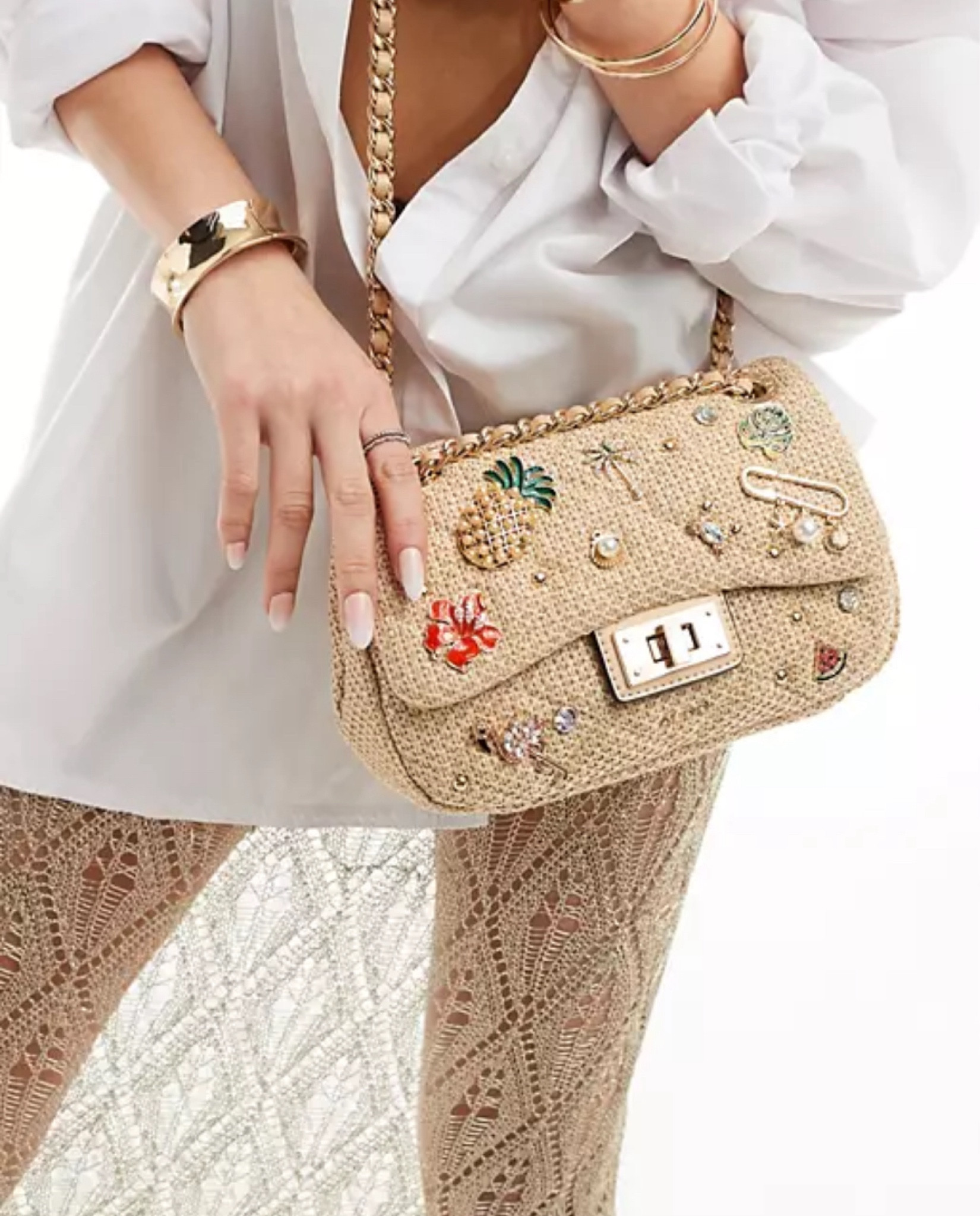 Bellow $100 raffia summer bag from Aldo 