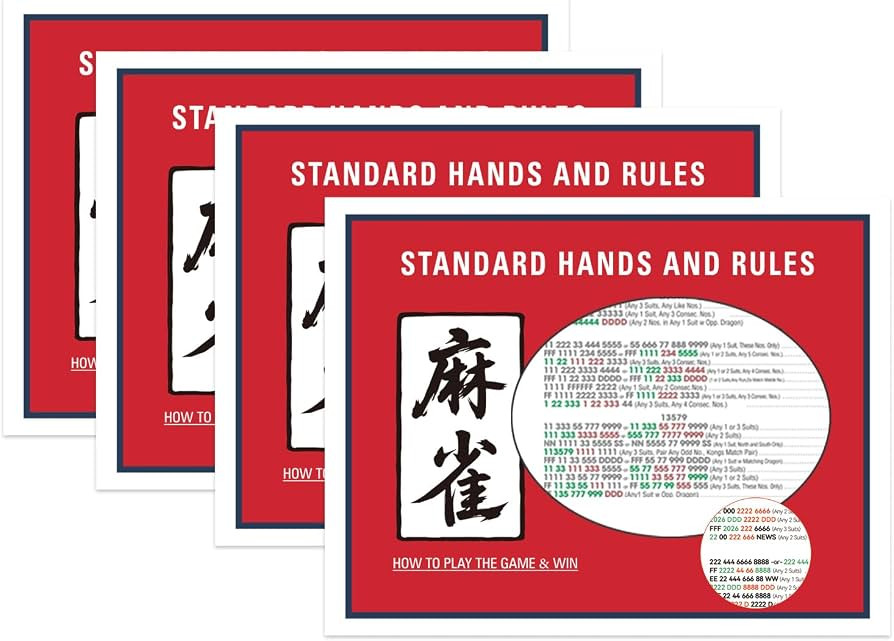 Majiang Card 2026 Official Revision, 4pcs American Large Print Reference Card, 4 Pack Scoring She... | Amazon (US)