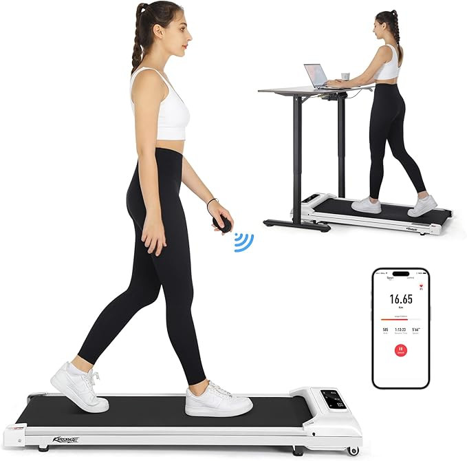 Walking Pad,Under Desk Treadmill,Slim Treadmills for Home,Remote Control,LED Display,Simple & Sty... | Amazon (US)