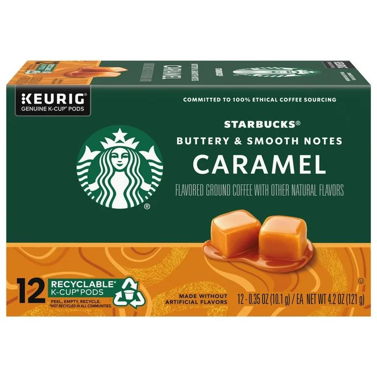 Starbucks, Caramel Medium Roast K-Cup Coffee Pods, 12 Count K Cups | Walmart (US)