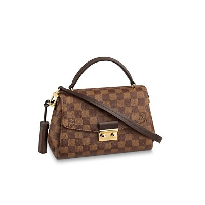 Louis Vuitton Croisette Damier Ebene Shoulder Bag Brown Red Canvas Small LTD New | eBay US