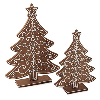 North Pole Trading Co. 2-pc. Gingerbread Tree Christmas Tabletop Decor | JCPenney