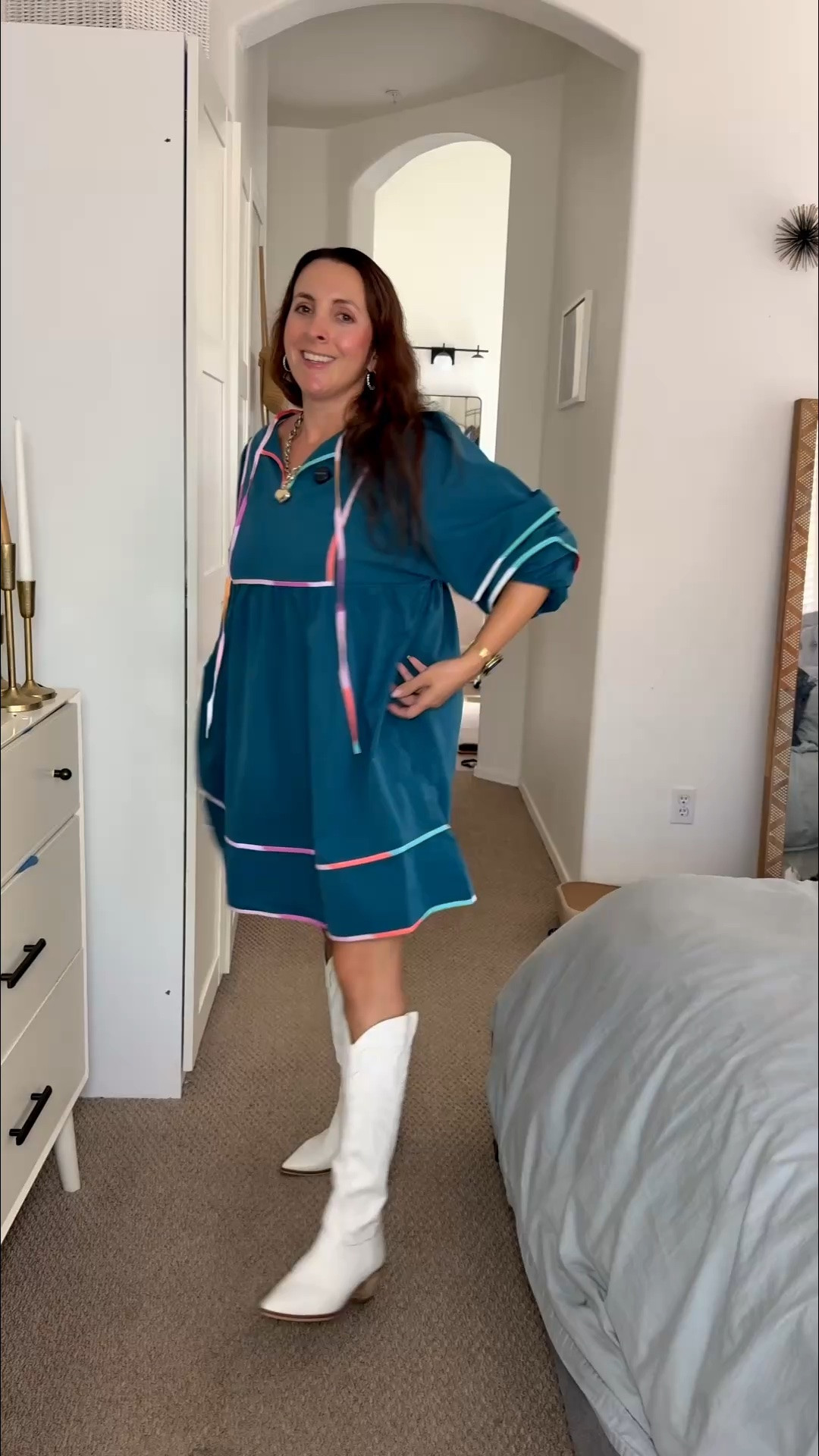 This dress instantly puts me in a good mood! 💚 Thank you to Cicy Bell for gifting it to me. I already owned pieces from them, so I was excited to try this babydoll dress, and it did not disappoint. The quality is amazing, it’s lightweight, machine washable, and easy to style from summer all the way into fall. I’m wearing a size medium (I’m 5’3” and typically a size 8), but I could have sized down for a less oversized fit. If you’re looking for a comfortable dress you’ll reach for again and again, this is such a good one!

#LTKootd #LTKgrwm #LTKMidsize